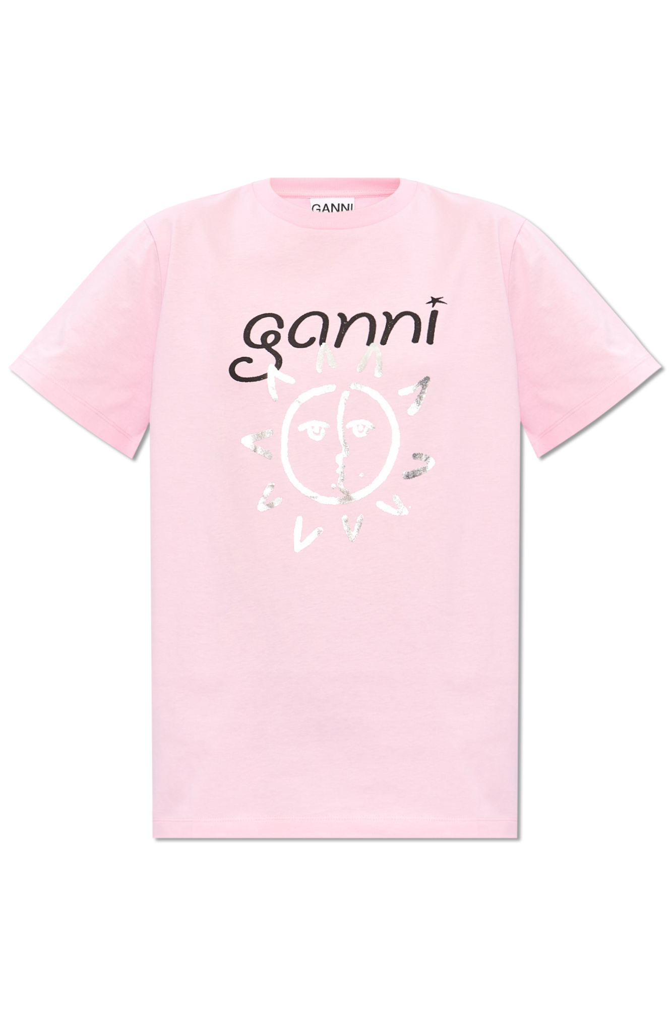 shirt Ganni - Pink Printed T - Sustainable Mountain hardwear